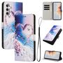 Klapp Schutz Handyh�lle f�r Samsung Galaxy A57 5G Kunstleder Motiv mit Kartenfach & Standfunktion