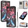 Klapp Schutz Handyh�lle f�r Samsung Galaxy A57 5G Kunstleder Motiv mit Kartenfach & Standfunktion
