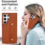 Fliph�lle f�r Samsung Galaxy S26 Ultra Kartenfach Umh�ngeband Braun