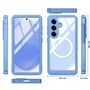 MagSafe f�r Samsung Galaxy S26 5G 360 Grad Hybrid Glas Bumper Blau
