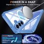 MagSafe f�r Samsung Galaxy S26 5G 360 Grad Hybrid Glas Bumper Blau