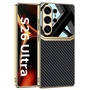 Carbon Kunstleder f�r Samsung Galaxy S26 Ultra 5G TPU Hybrid Schwarz