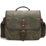 Canvas Kamera Messenger Tasche mit Trennf�chern Gr��e L Gr�n