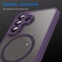 MagSafe f�r Samsung Galaxy A57 5G TPU Hybrid Kameraschutz Matt Lila