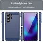 f�r Samsung Galaxy S26 Ultra Carbon Brushed Design TPU Blau