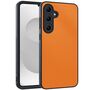 Ultrad�nn Glattes Kunstleder f�r Samsung Galaxy S26 TPU Hybrid Orange