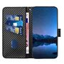 Wallet Klapph�lle f�r Samsung Galaxy S26 5G Carbon Textur Book Schwarz