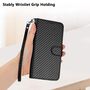 Wallet Klapph�lle f�r Samsung Galaxy S26 5G Carbon Textur Book Schwarz
