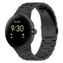 Edelstahl f�r Google Pixel Watch 4 / 3 / 2 41mm Three Beads Schwarz