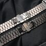 Edelstahl f�r Google Pixel Watch 4 / 3 45mm Butterfly Ersatz Silber