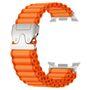 Nylon Outdoor f�r Samsung Galaxy Watch 8 / 8 Classic Ersatzband Orange