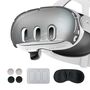 Schutzgeh�use f�r Meta Quest 3 Schutzh�lle Set 7in1 Transparent Black