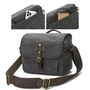 Canvas Kamera Tasche mit Trennf�chern Tragbar Schutz Gr��e S Grau