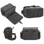 Canvas Kamera Tasche mit Trennf�chern Tragbar Schutz Gr��e S Grau