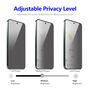 Privacy 2x f�r Motorola Moto G17 / G15 / Power 9H Hartglas Blickschutz