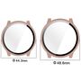 + Schutzglas f�r Garmin Venu 4 41mm Full Cover Case Transparent
