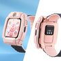 + Schutzglas f�r Imoo Watch Phone Z10 Full Cover Case Rosa