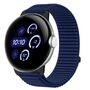 Nylon f�r Google Pixel Watch 4 / 3 45mm Klettverschluss Band D- Blau