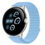 Nylon f�r Google Pixel Watch 4 / 3 45mm Klettverschluss Band Hellblau