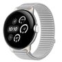 Nylon f�r Google Pixel Watch 4 / 3 45mm Klettverschluss Band Grau