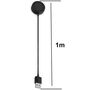 Ladekabel f�r Garmin Fenix 8 Amoled / Vivoactive 6 Schwarz 1 Meter