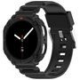 mit TPU H�lle f�r Samsung Galaxy Watch 8 44mm 2 in 1 Band Case Schwarz