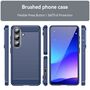 f�r Samsung Galaxy S26 Carbon Design Brushed Design TPU Blau