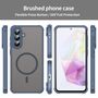 MagSafe f�r Samsung Galaxy A56 5G TPU Hybrid Kameraschutz Matt Blau