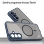 MagSafe f�r Samsung Galaxy A56 5G TPU Hybrid Kameraschutz Matt Blau