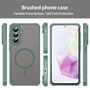 MagSafe f�r Samsung Galaxy A56 5G TPU Hybrid Kameraschutz Matt Gr�n