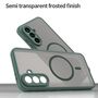 MagSafe f�r Samsung Galaxy A56 5G TPU Hybrid Kameraschutz Matt Gr�n