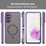 MagSafe f�r Samsung Galaxy A56 5G TPU Hybrid Kameraschutz Matt Lila