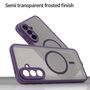 MagSafe f�r Samsung Galaxy A56 5G TPU Hybrid Kameraschutz Matt Lila