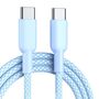 USB C Kabel 60W Schnellladekabel Nylon geflochten 1 Meter Blau