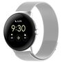 Edelstahl f�r Google Pixel Watch 4 / 3 / 2 41mm Magnet Band Silber