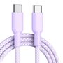 USB C Kabel 60W Schnellladekabel Nylon geflochten 2 Meter Lila