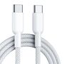 USB C Kabel 60W Schnellladekabel Nylon geflochten 3 Meter Wei�