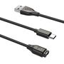 Ladekabel f�r Garmin Fenix 8 2 in 1 USB auf USB C 1.2 Meter Schwarz