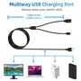 Ladekabel f�r Garmin Fenix 8 2 in 1 USB auf USB C 1.2 Meter Schwarz