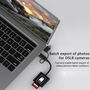 3 in1 Kartenleser USB A USB C 8 Pin SD TF V30 Adapter Schwarz