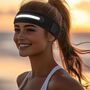 LED Sport Stirnband f�r Nachtlauf Schwarz