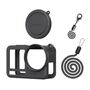 Silikon H�lle f�r DJI Osmo Action 6 mit Linsenschutz Kappe Schwarz