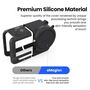 Silikon H�lle f�r DJI Osmo Action 6 mit Linsenschutz Kappe Schwarz