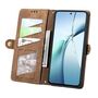 Wallet Klapph�lle f�r Nothing Phone 4a Pro Kunstleder Zipper Braun
