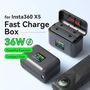 Fast Charger Case f�r Insta360 X5 USB-C mit Farb-LCD  Ladebox Schwarz