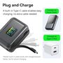 Fast Charger Case f�r Insta360 X5 USB-C mit Farb-LCD  Ladebox Schwarz