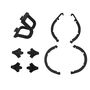 9-teiliges Crash Kit Bumper Cover Kickstand f�r DJI Neo 2 Zubeh�r