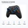 Wireless Gaming Controller f�r PC / Android / Switch RGB Achsen Turbo