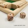Shut the Box 4 Spieler Brettspiel Zahlen Lernspiel Familie Party Gr�n 