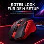 Kabellose Gaming Maus 1000 / 1200 / 1600 DPI Auto Sleep Funktion Rot